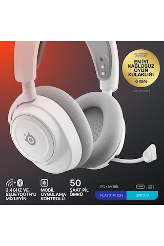 Arctis Nova 7 Gen 2 Wireless Oyun Kulaklığı - Beyaz