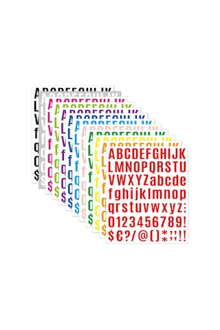 12 Adet Kendinden Yapışkanlı Vinil Harf Ve Rakam Çıkartmaları, Posta Kutuları, Tabelalar, Pencereler, Kapılar, Arabalar, Kamyonlar, Adres Numaraları İçin Çok Renkli