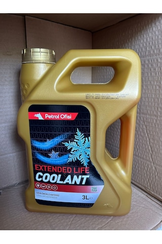 Petrol Ofisi Coolant Kırmızı Antifriz 3 L 2025 Ağustos