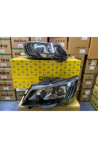Skoda Superb 2013-2015 Arası Hella Sağ Ve Sol Far Takım Ledli D3s Xenon 3t1941017h / 3t1941018h
