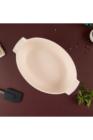 Aryıldız Elissa Oval Fırın Kabı Mat Beyaz 31 Cm Çok Renkli