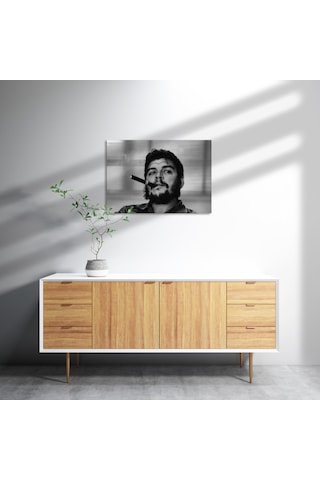 Cakasepetim Che Guevara Ve Purosu Sb Ahşap Mdf Tablo