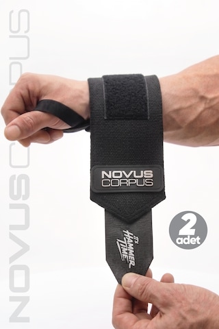 Ağırlık Bilekliği Wrist Wraps Crossfit Fitness Bilekliği Bilek Koruyucu Destek Bilekliği - 2 Adet - Siyah Desen