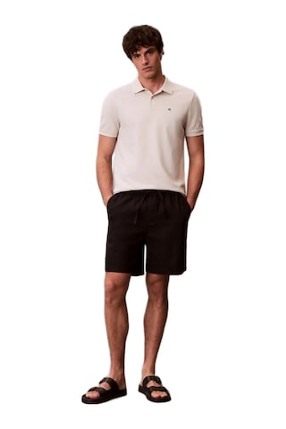 Calvin Klein Lv040em269 Ss Monogram Pique Erkek Polo Tişört Krem
