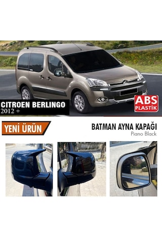 Citroen Berlingo Yarasa Ayna Kapağı Batman Parlak Siyah Piano Black