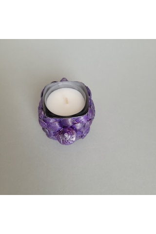 Âric Mor Deniz Kabuklu Bardakta Dekoratif Soya Wax Mum 009