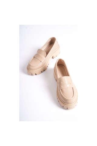 Mubiano Mb2010-n Kalın Taban Nude Kadın Kolej Loafer Nude