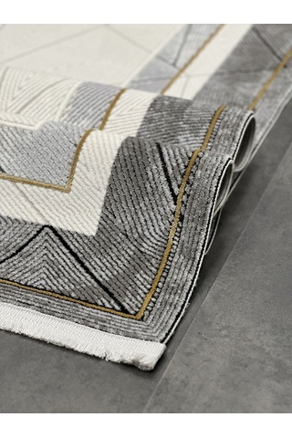 Woolen Halı Pera Akrilik Halı 4503 Grı Renkli