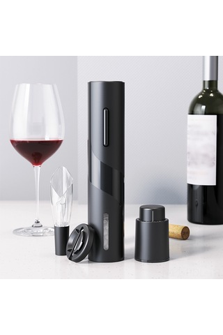Padalink Abs Plastik Elektrikli Şarap Açıcı Seti - Paket İçeriği: Açıcı + Folyo Bıçağı, Pilli Tip, Ev Kullanıma Uygun, Kolay Kullanım