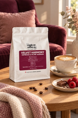 Velvet Harmony Filtre Ve Espresso Harmanı 200 Gr Natural Ve Yıkanmış Medium Kavrum - Filtre Makinesi İçin Öğütülmüş