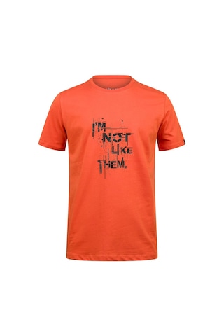 2as Alex Baskılı Erkek Sıfır Yaka T-shirt 035 TURUNCU