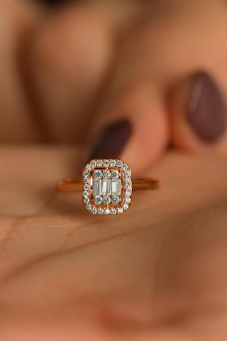 Erdobia 925 Ayar Zirkon Taşlı Rose 3 Sıra Ayarlanabilir Baget Gümüş Yüzük