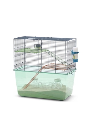 Savic Habitat Metro Navy Blue Transparant Hamster Ve Küçük Kemirgen Kafesi Şeffaf Tasarım