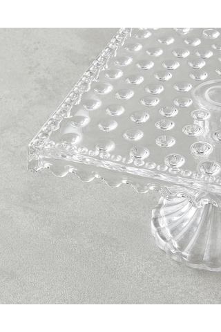 English Home Bubbles Cam Kek Standı 25x11 Cm Şeffaf Şeffaf