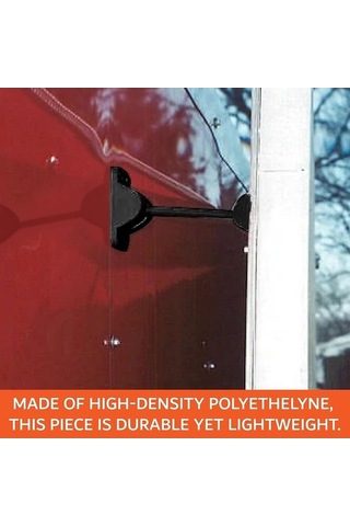 Ebitda 4 Takım T Tarzı Abs Kapı Mandalı Kilit Braketi, 6 Inç, Rv Kamp Römorku Giriş Kapısı Tutucu, Siyah