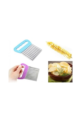 Chips Chopper Şekilli Sebze Ve Meyve Dilimleyici Çok renkli