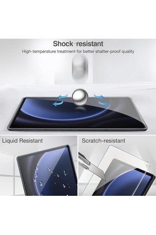 Samsung Galaxy Uyumlu Tab S9 Plus/s8 Plus/s7 Plus/s7 Fe Temperli Cam