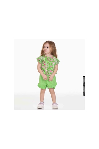 Xo Kids Kız Fırfırlı Şort 9 Ay - 2 Yaş 54716 Ksrt02012 Yeşil