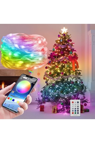 10 Mt Uzaktan Kumandalı Usb Led Işık - Çok Modlu Dekoratif Ortam Aydınlatmas Çok Renkli