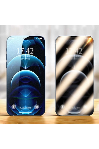 Mobilteam Apple Uyumlu iPhone 12 Mini Fit Hard Mat Privacy Cam Ekran Koruyucu