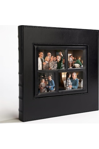10x15cm 500'lük Siyah Deri Fotoğraf Albümü Büyük Boy