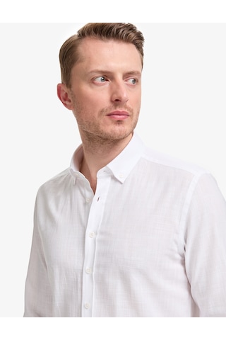 Pierre Cardin Erkek Beyaz Gömlek Desenli 50325355-vr013