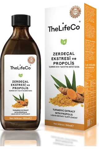 TheLifeCo Zerdeçal Kurkumin Sıvı Ekstraktı & Propolis 150 ML