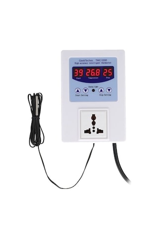 Maoyaya Akıllı Sıcaklık Kontrol Cihazı, Led Ekranlı Termostat, Sensörlü Gt Tmc-1000, İki Modlu Kullanım
