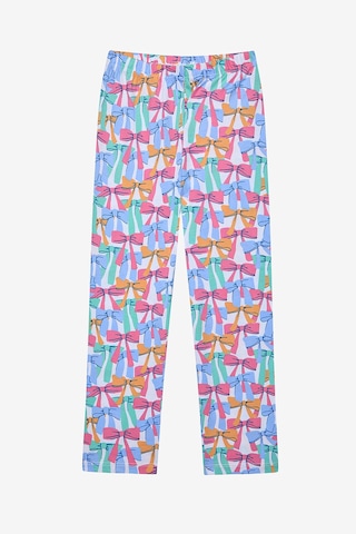 Penti Kız Çocuk Colorful Bows Pamuklu Gömlek Kırık Beyaz Pijama Takımı