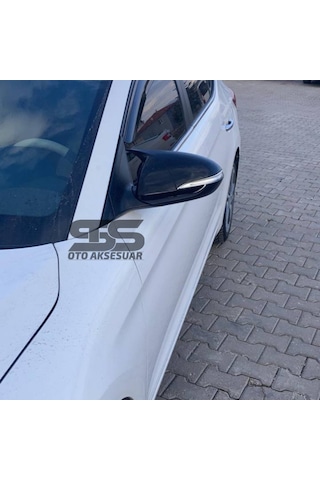 Hyundai Elantra Sinyalli 2016-2018 Uyumlu Batman Yarasa Ayna Kapağı Piano Black Abs Plastik