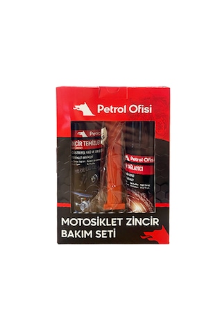 Petrol Ofisi Zincir Bakım Seti Özel Kutu Temizleme Fırçalı Set Petrol Ofisi Zincir Bakım Seti Özel Kutu Temizleme Fırçalı Set