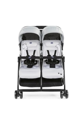 Chicco Ohlala Twin İkiz Bebek Arabası Silver