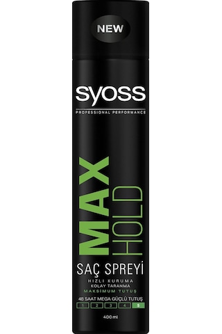 Syoss Max Hold Mega Güçlü Tutuş Saç Spreyi 400 ML