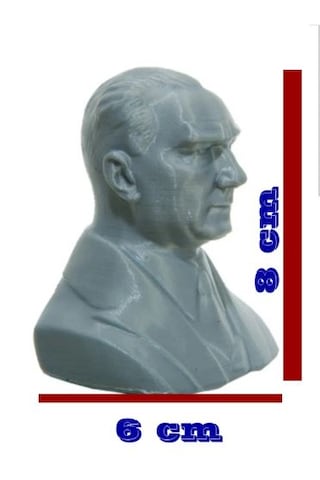 Gri Atatürk Heykeli Biblo Özel Tasarım