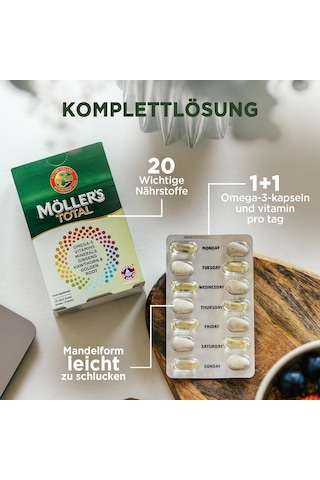 Total Komple Günlük Tamamlayıcı Omega-3 Epa Ve Dha İle Besin Takviyesi 56 Kapsül