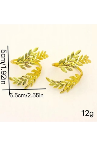 Kangvka 6'lı Metal Mangal Çemberleri - Gümüş Tonlu, Dayanıklı, Resmi Ve Günlük Sofralar İçin Elegan Tasarım Altın