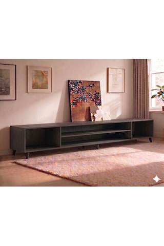 Legno Premium 180cm Modern Tv Ünitesi Ant-cvz Antrasit - Ceviz