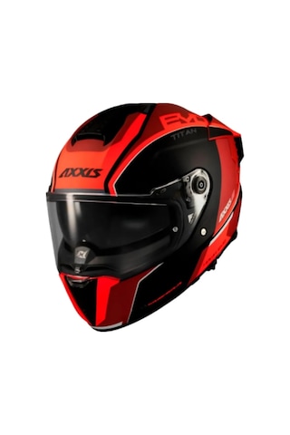 Axxis Hawk Evo Sv Titan B5 Motorcu Kaskı Kırmızı Siyah