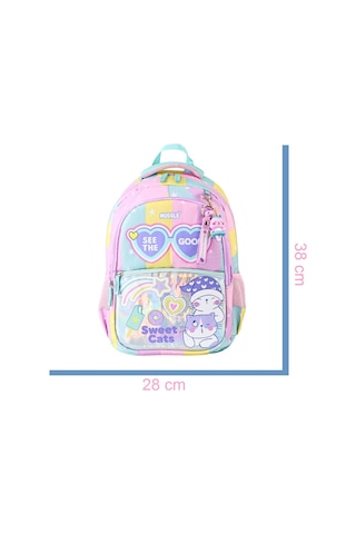 Muggle 3 Bölmeli Good Be Kind Okul Sırt Çantası Pembe-yeşil Mu-5735 Pembe - Yeşil