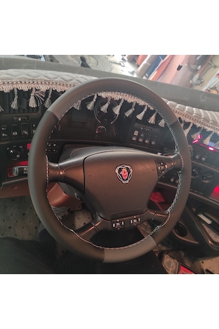 Scania Siyah Gri Direksiyon Kılıfı