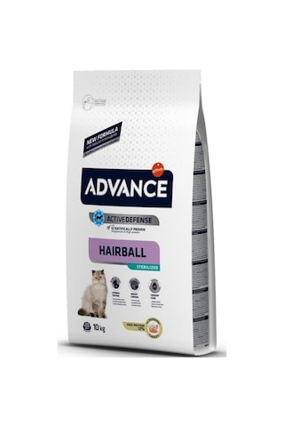 Advance Hairball Sterilised Hindi Etli Kısırlaştırılmış Yetişkin Kedi Maması 10 KG