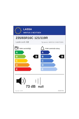 Lassa 235/65 R16 121/119R Wintus 3 Nextgen Kış Lastiği 2026