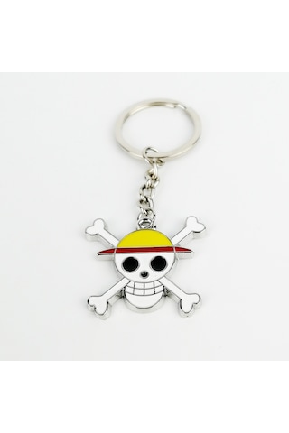 One Piece Hasır Şapka Korsanları Logo Anahtarlık Çok Renkli
