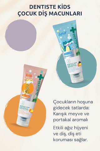 Dentiste Kids Junior +6 Yaş Bitkisel Karışık Meyveli Çocuk Diş Macunu 60 G