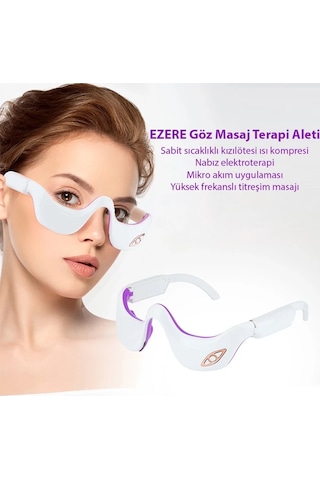 Göz Masaj Aleti 3 Fonksiyonlu, Isıtmalı, Titreşimli Ve Ems Mikro Akımlı Usb Type-c Şarjlı 50 G - Mh-hs8098-9861