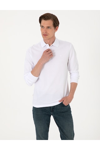 Pierre Cardin Erkek Beyaz Sweatshirt 50314048-vr013 Beyaz