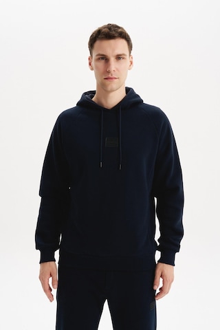 AR-MA Arma Erkek Regular Fit Kapüşonlu Fermuarlı Kanguru Cepli Sweatshirt Pamuk Polyester Karışım K30254628602 Lacivert