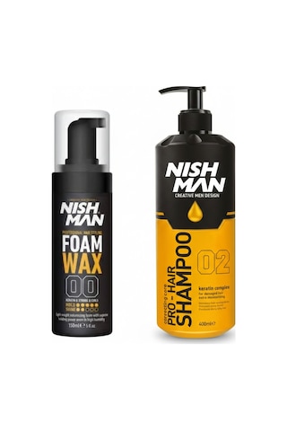 Saç Şekillendirici Köpük Wax Hacim Verici - 150 Ml 3 Adet/ + 400 Ml Tuzsuz Şampuan Hediye