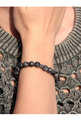 Doğal Taş Labradorit Doğal Taşlı Bileklik Çok Renkli