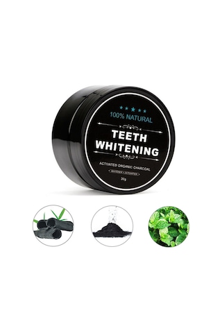 Hangfox Kokos Kabuğu Aktif Kömür Diş Tozu - Doğal Leke Çıkarıcı, Mineyi Korumak, Hassas Dişler İçin Beyazlatıcı